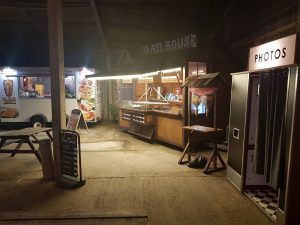 The barn area at Psycho Path includes local food vendors & drinks producers